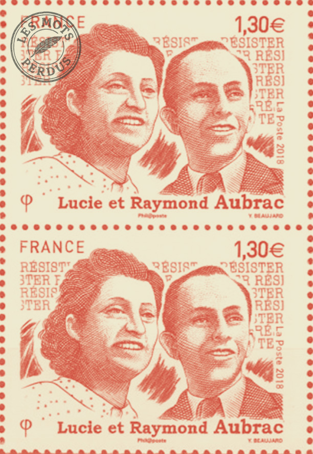 timbre à l'effigie de Lucie et Raymond Aubrac