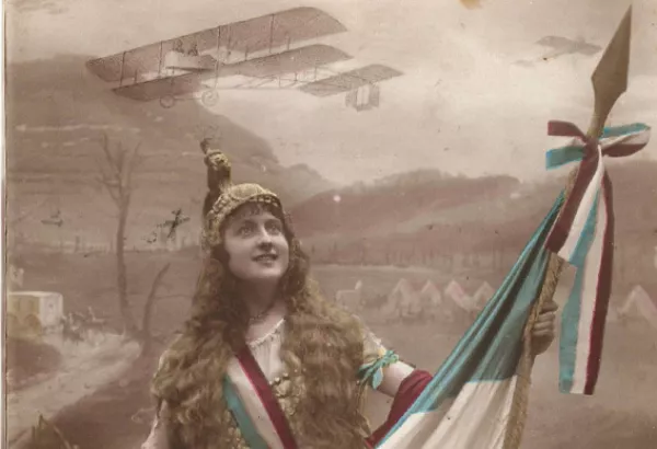 carte postale ancienne, patriotique, retro, première guerre mondiale