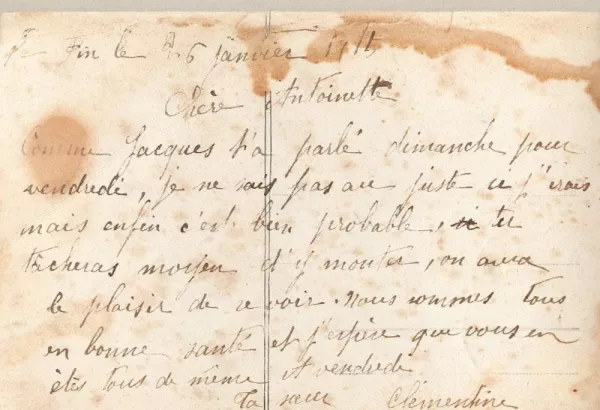 carte ancienne, correspondance familiale, première guerre mondiale