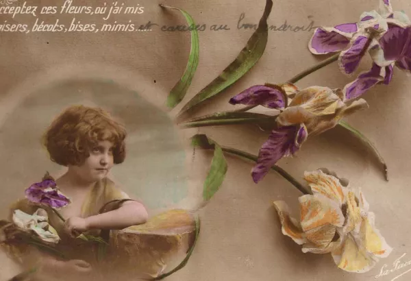 carte postale retro, première guerre mondiale, correspondance amoureuse