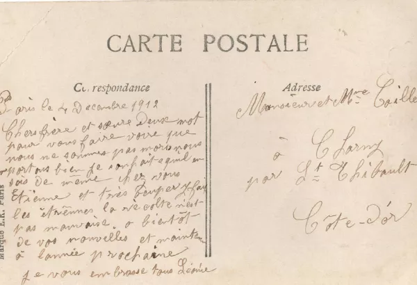 carte postale ancienne, belle époque, écrits oubliés, les mots perdus