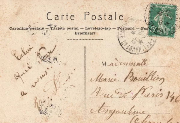 message personnel, amoureux, correspondance de guerre, cartes anciennes
