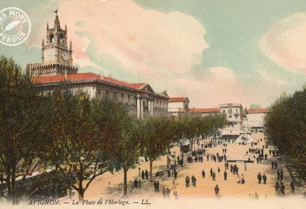 carte postale ancienne, colorisée, avignon