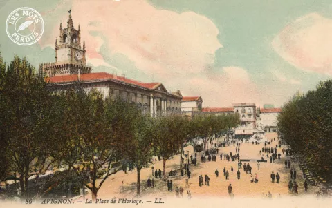 carte postale ancienne, colorisée, avignon