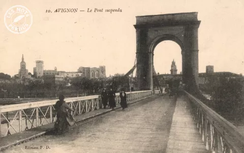 carte postale retro avignon
